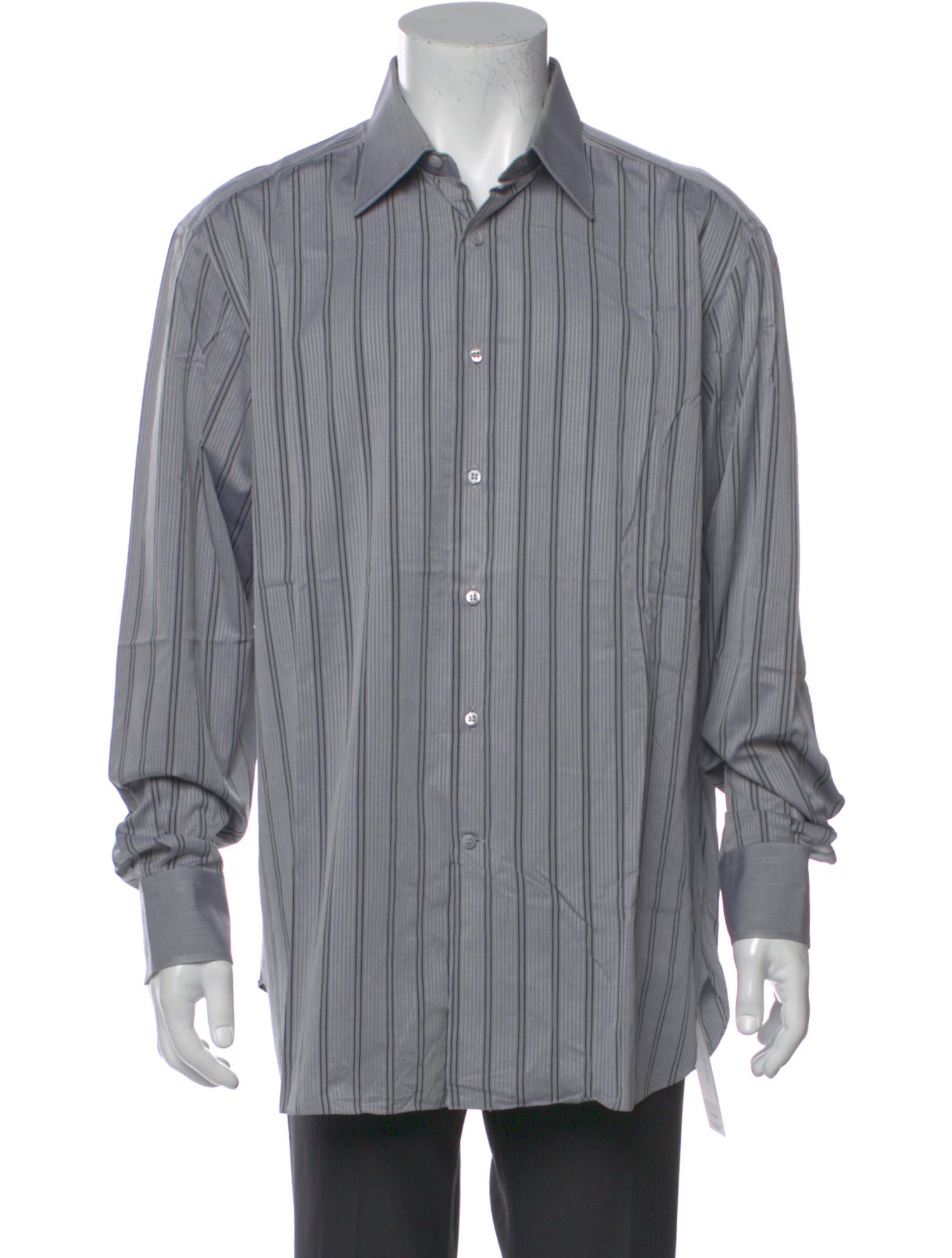 Stefano Ricci Striped Long Sleeve Dress Shirt