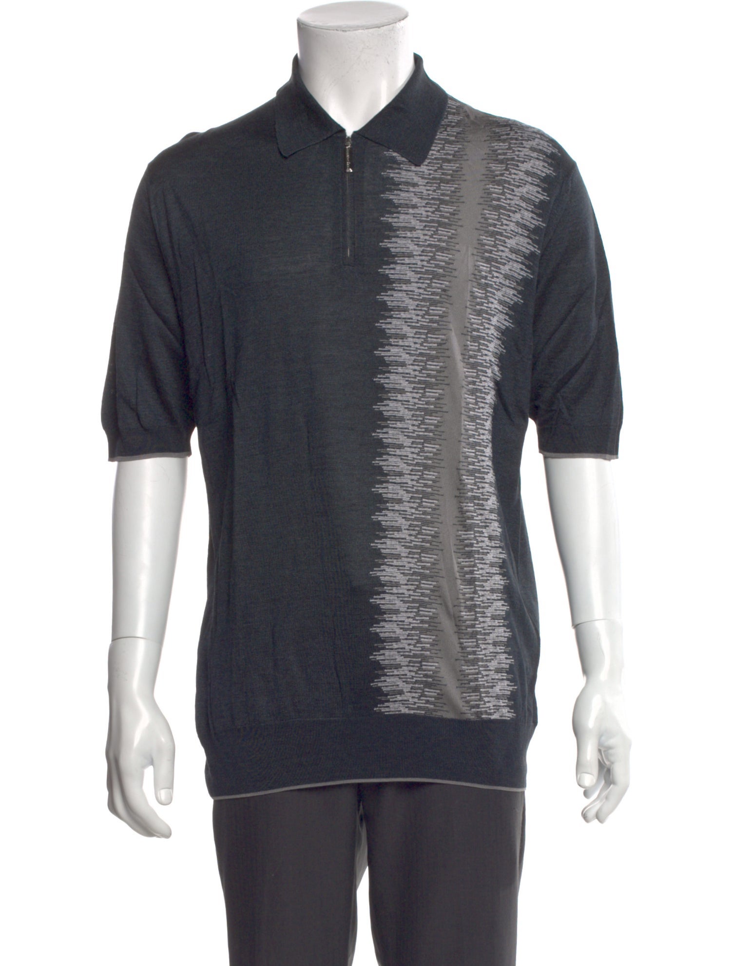 Stefano Ricci Silk Crew Neck Polo Shirt