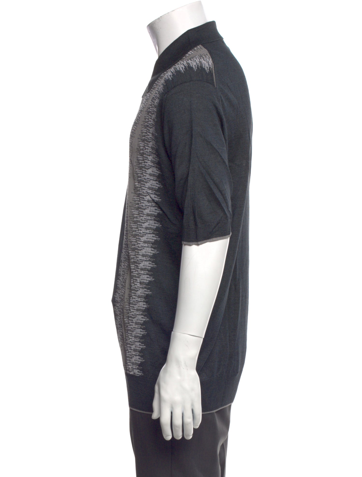 Stefano Ricci Silk Crew Neck Polo Shirt