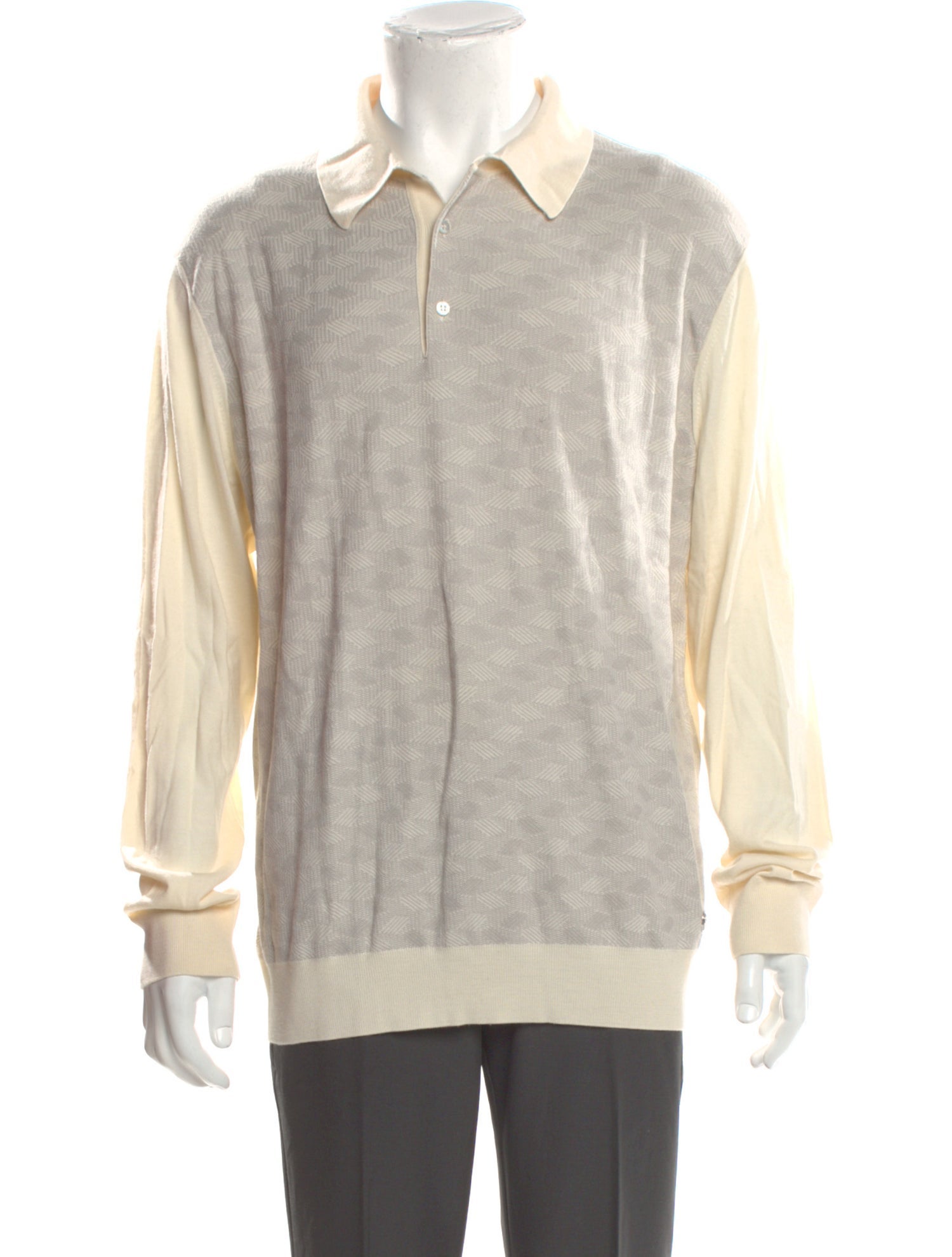 Stefano Ricci Wool Crew Neck Polo Shirt