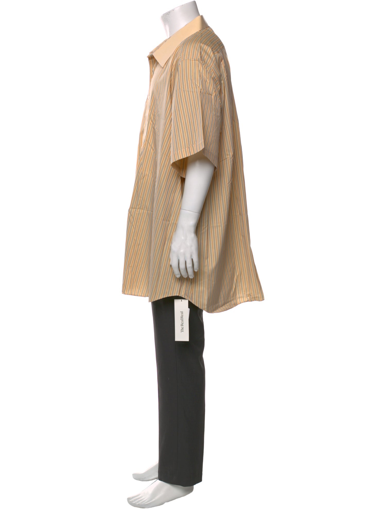 Stefano Ricci Striped Three-Quarter Sleeve Shirt