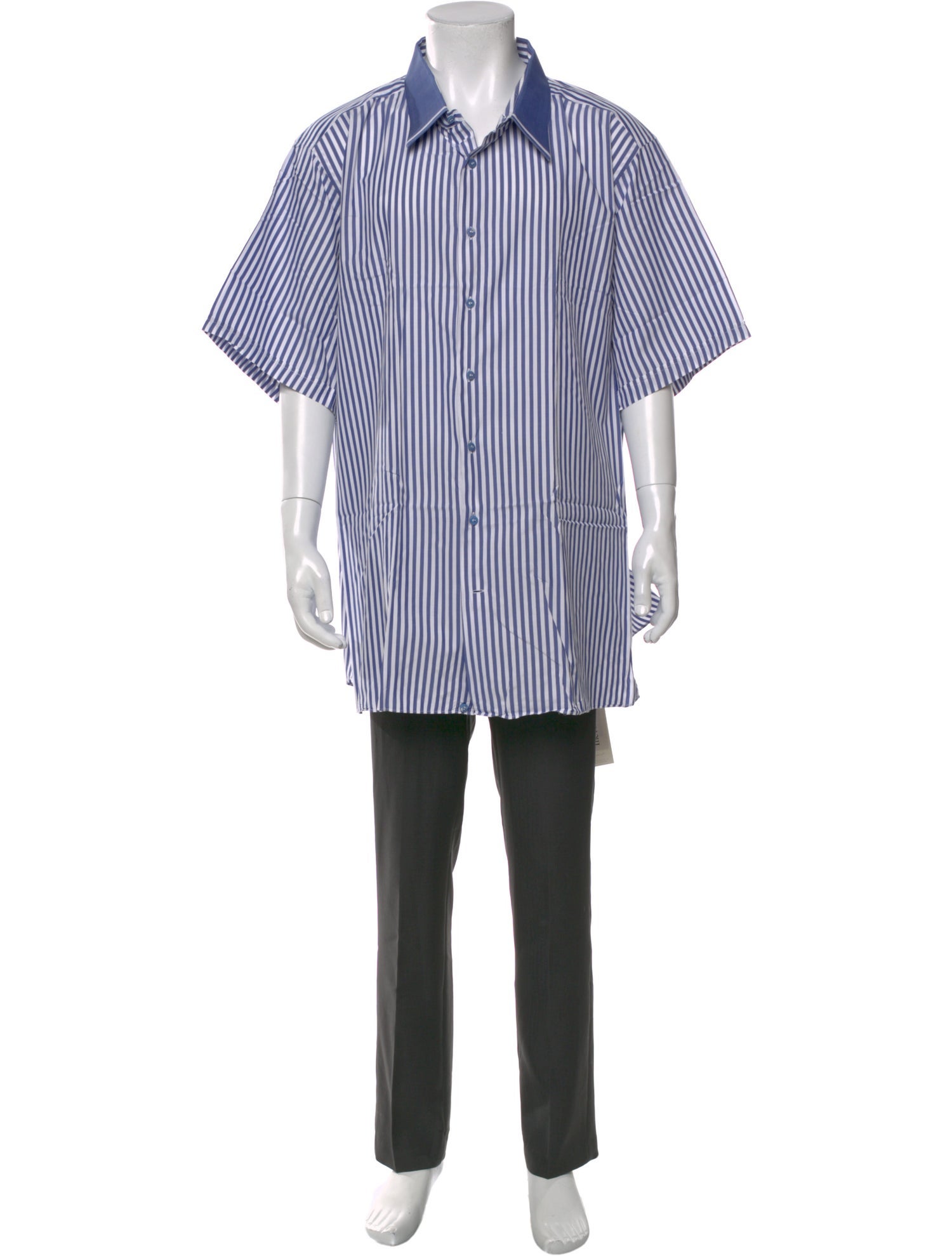 Stefano Ricci Striped Short Sleeve Shirt