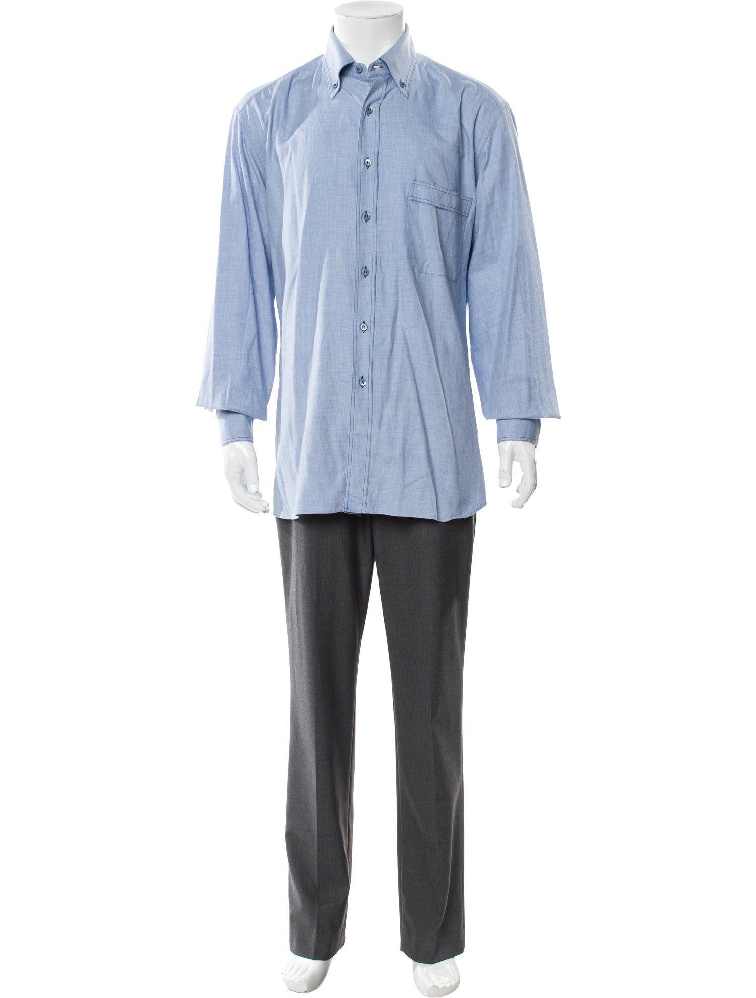 Stefano Ricci Striped Long Sleeve Tuxedo Shirt