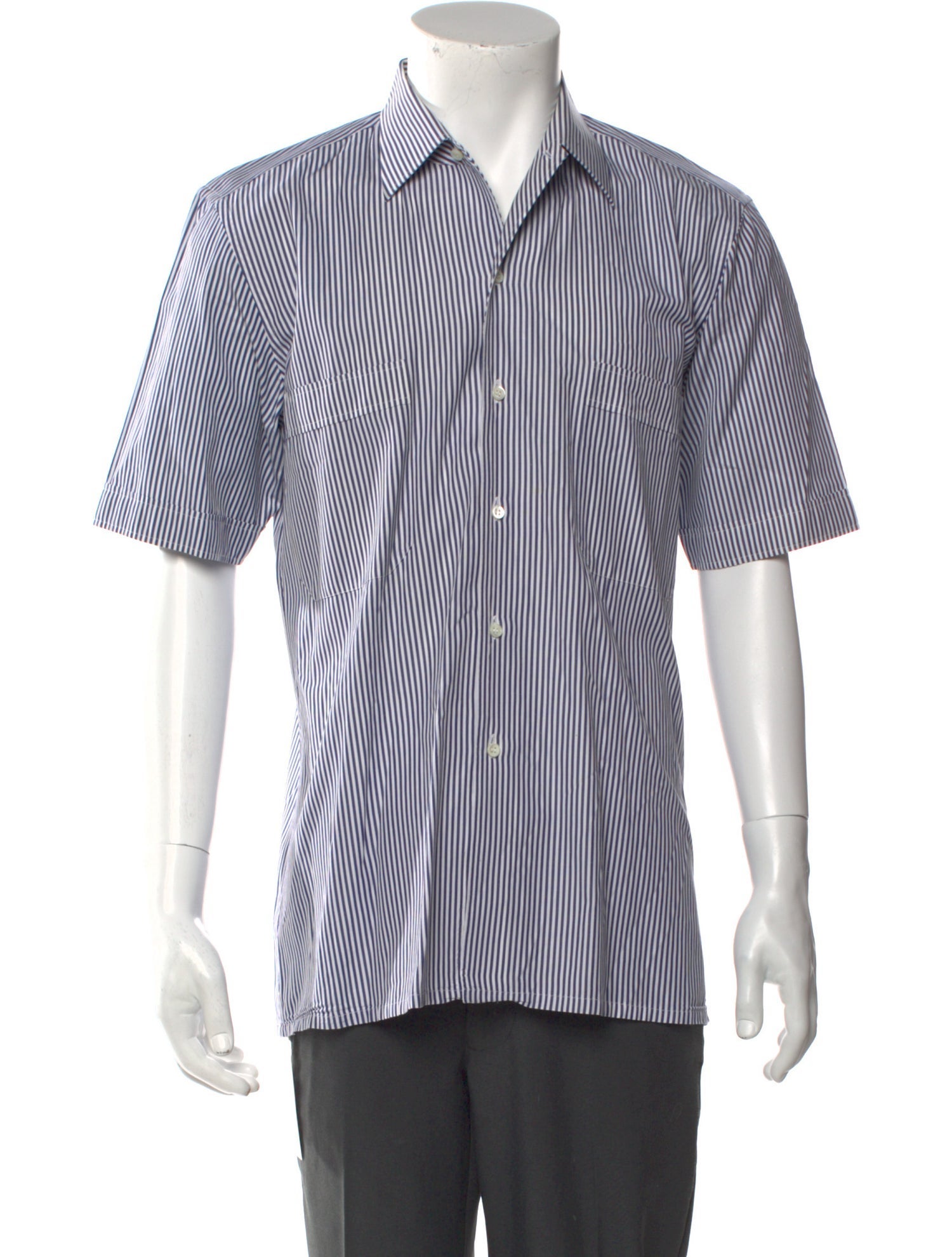 Stefano Ricci Striped Short Sleeve Shirt