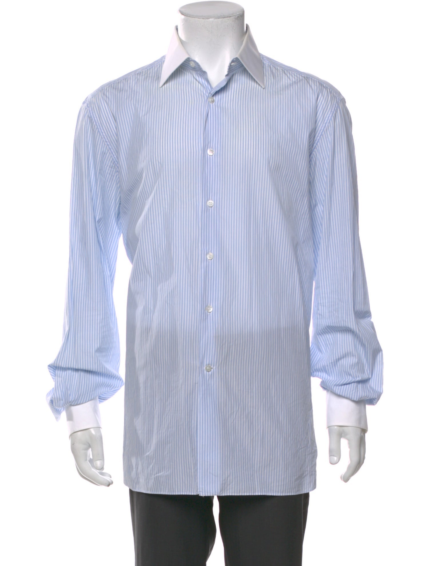 Stefano Ricci Striped Long Sleeve Dress Shirt