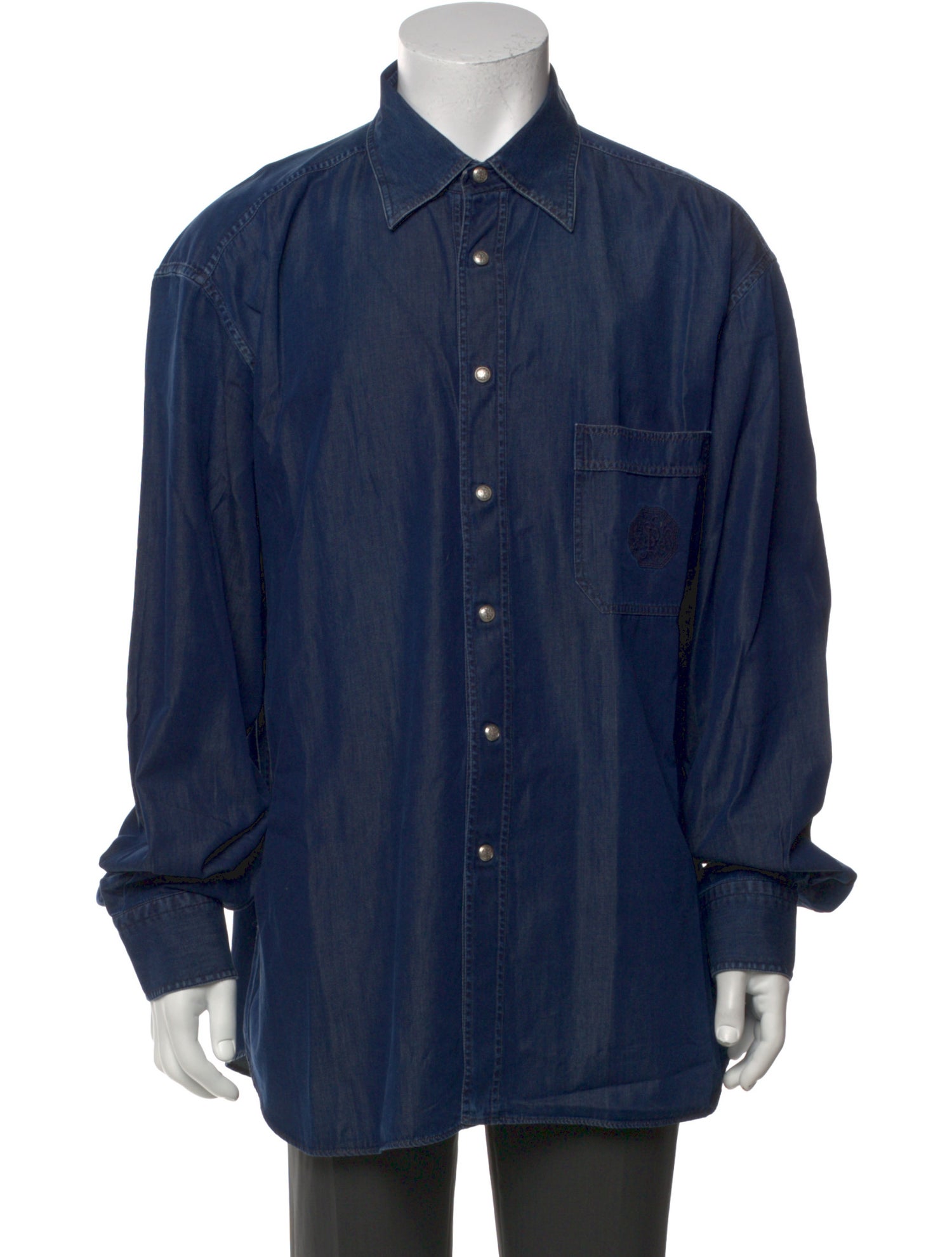 Stefano Ricci Long Sleeve Denim Shirt