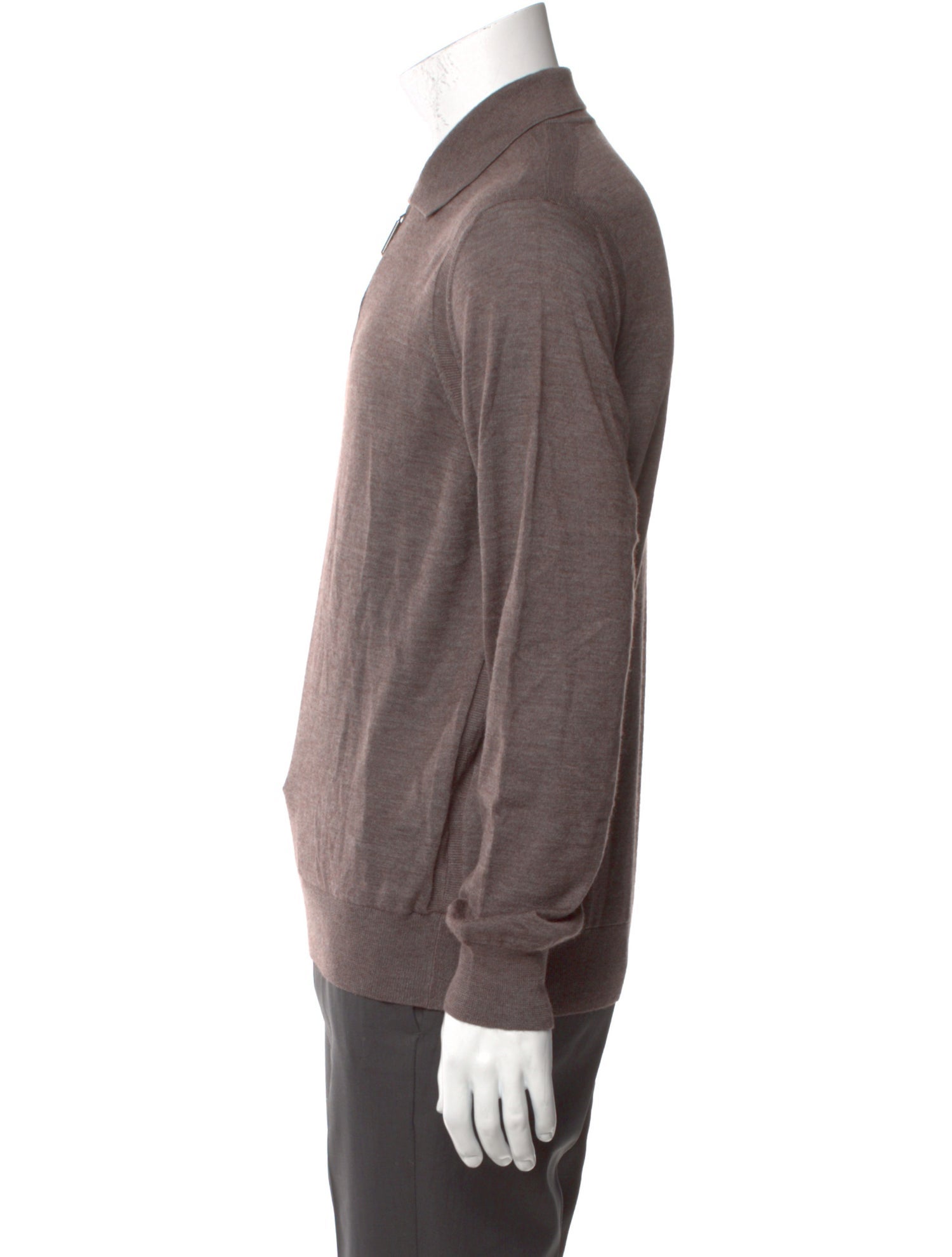 Stefano Ricci Mock Neck Long Sleeve Polo Sweater