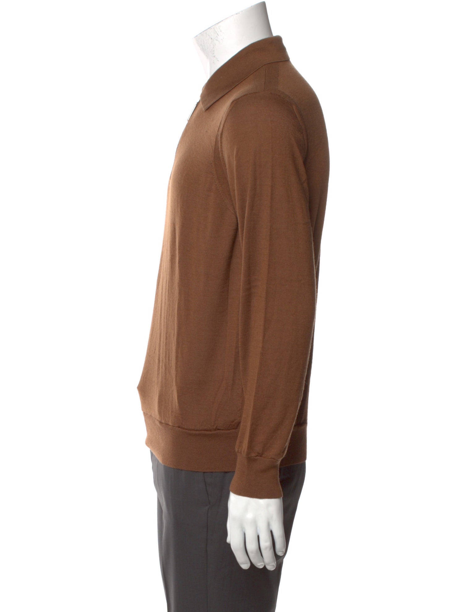 Stefano Ricci Cashmere Mock Neck Polo Sweater