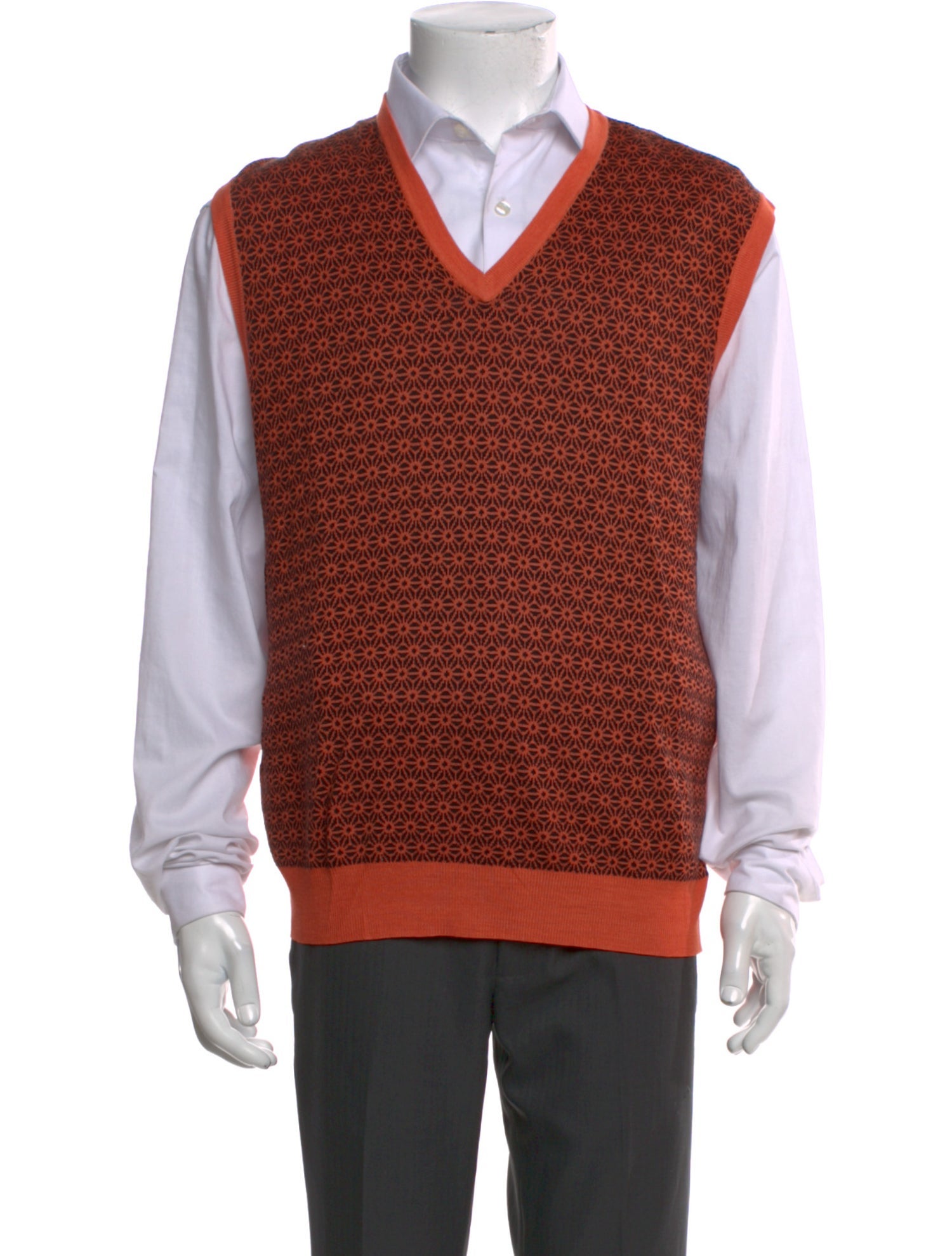 Stefano Ricci Wool Printed Sweater Vest