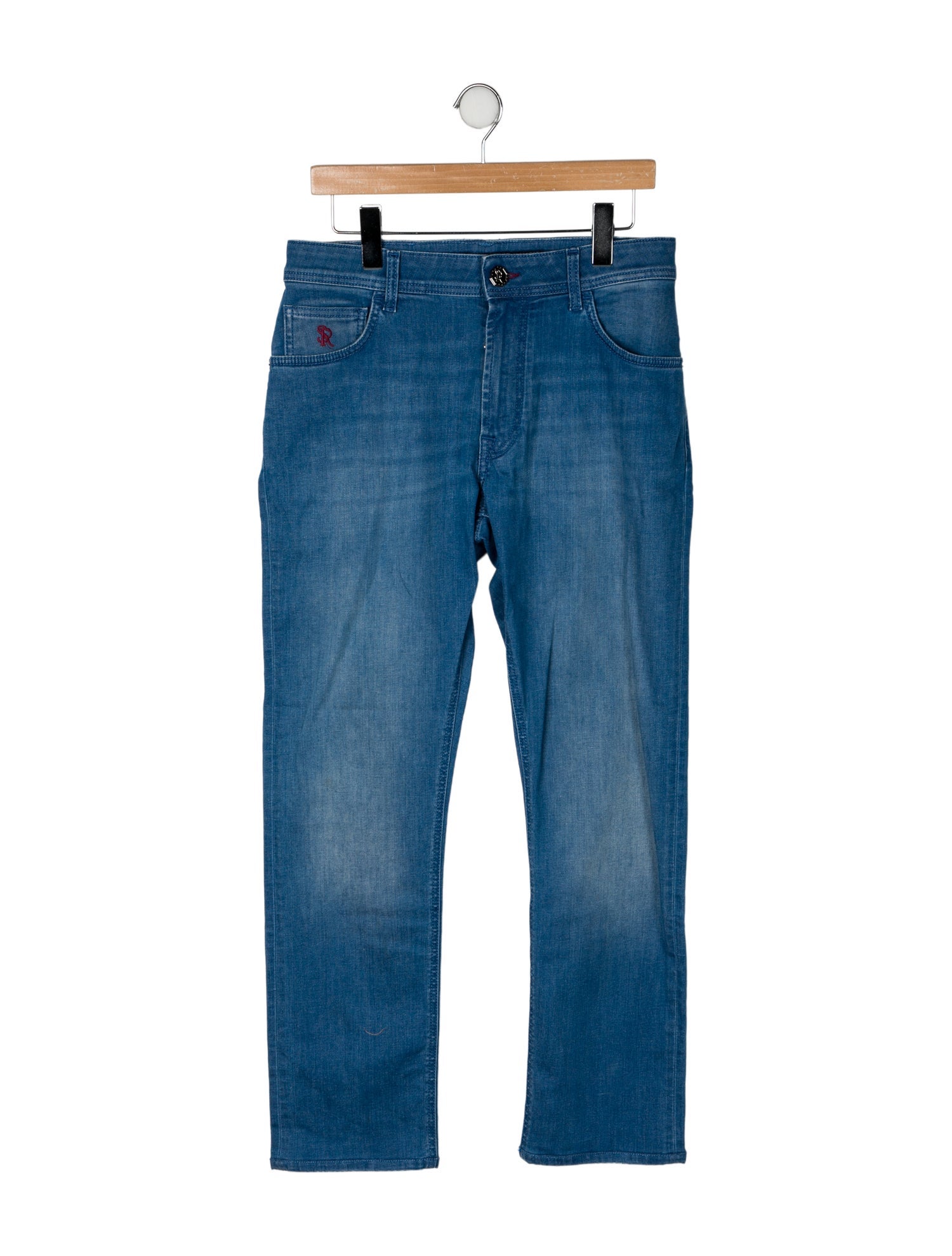 Stefano Ricci Mid-Rise Straight Leg Jeans