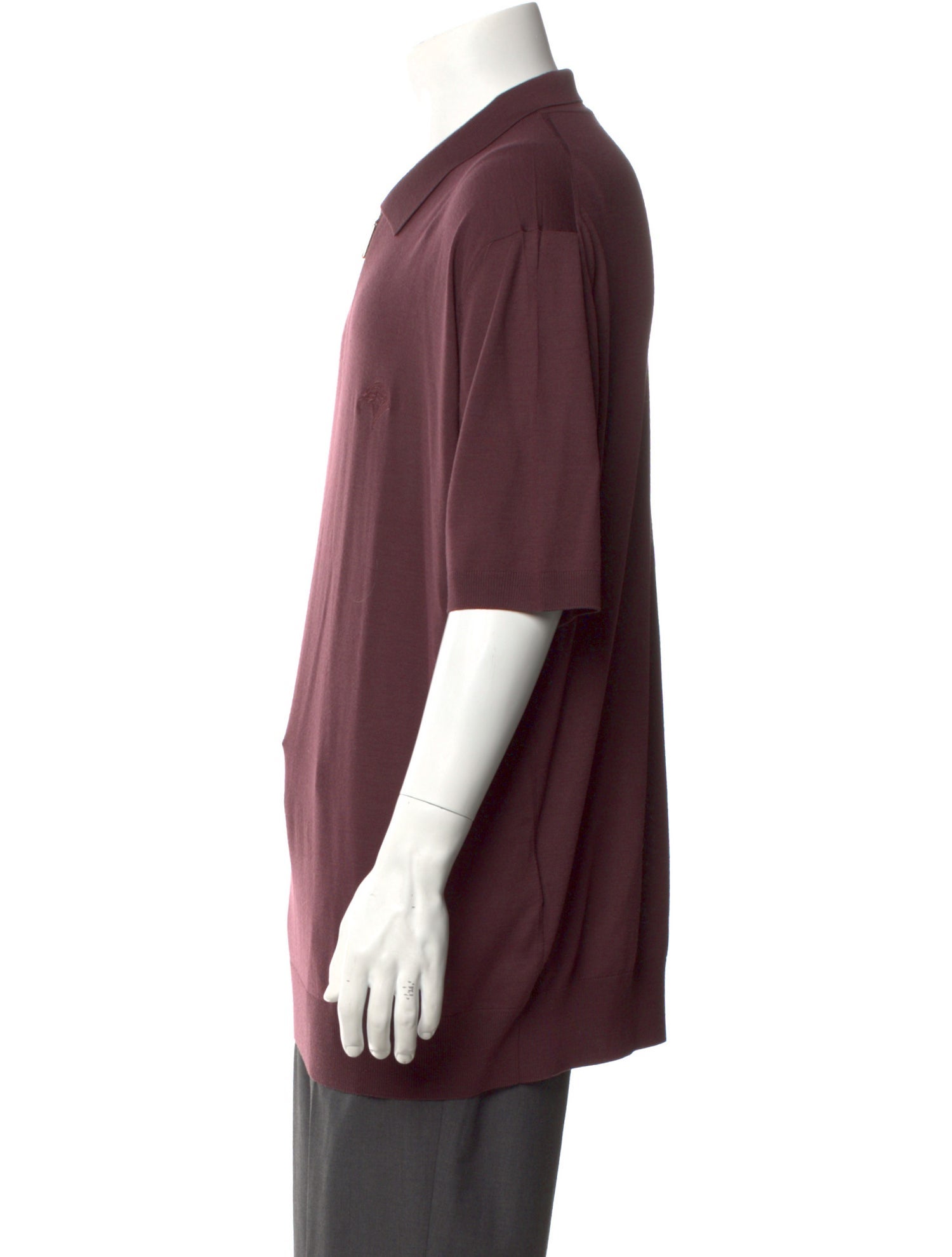 Stefano Ricci Wool Collar Polo Sweater