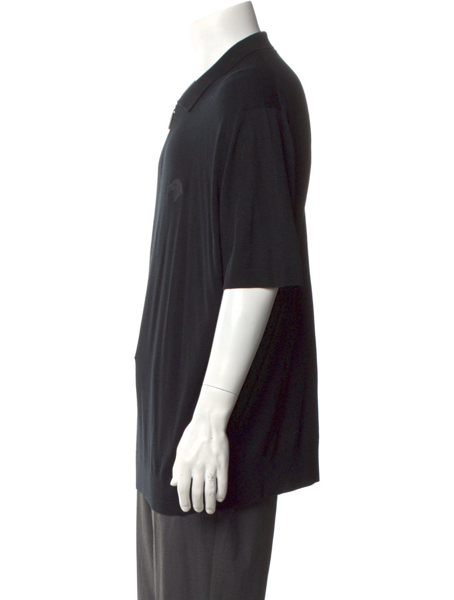 Stefano Ricci Wool Collar Polo Sweater
