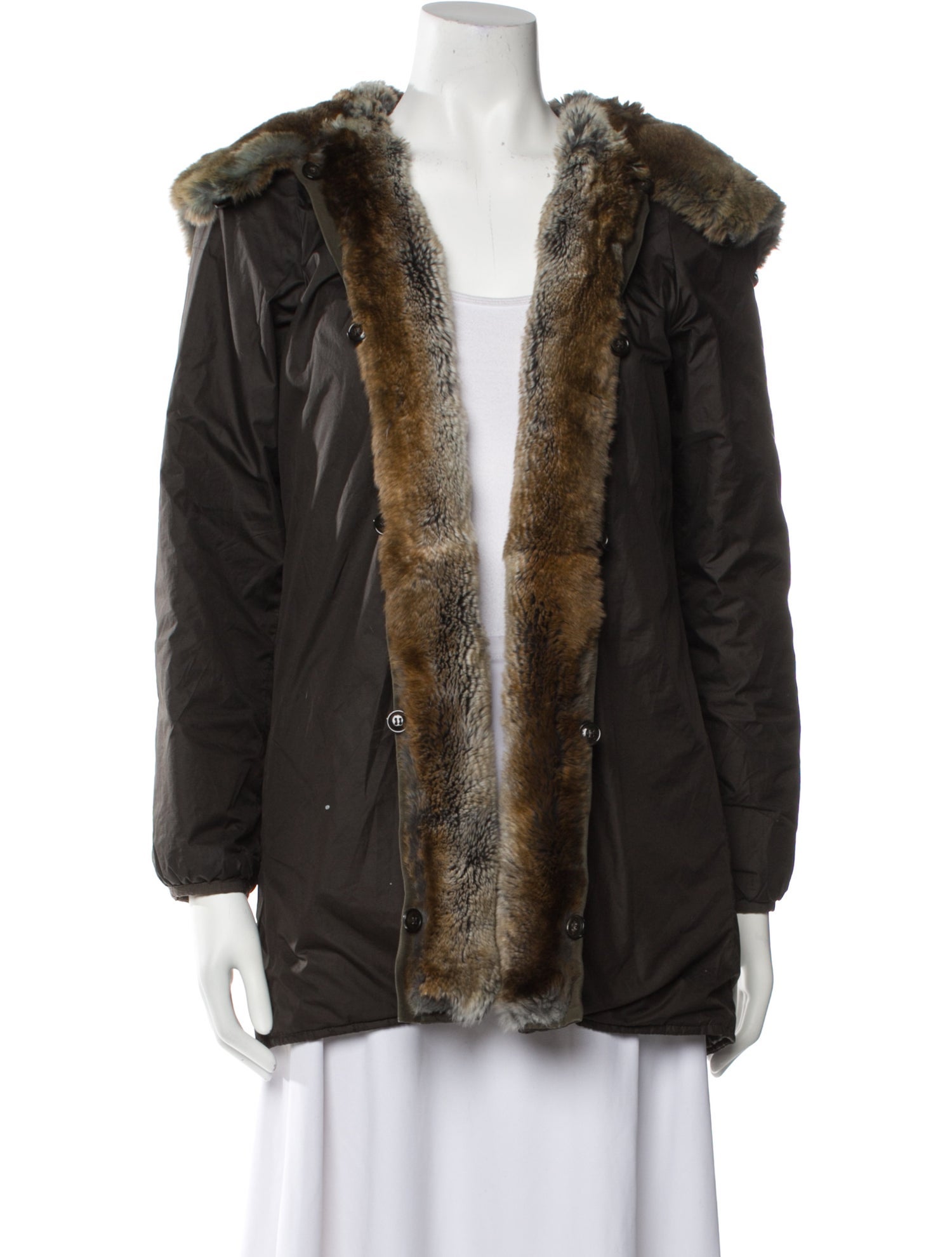 Woolrich Animal Print Faux Fur Coat