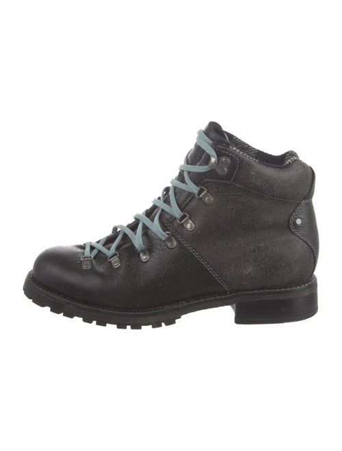 Woolrich Leather Printed Combat Boots
