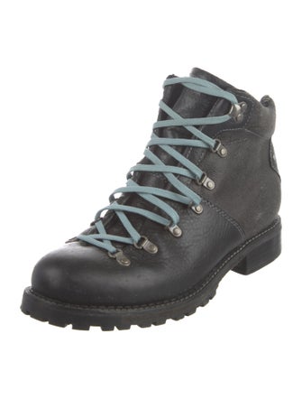 Woolrich Leather Printed Combat Boots
