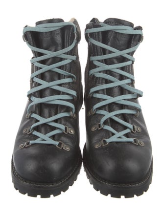 Woolrich Leather Printed Combat Boots