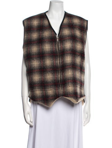 Woolrich Jackets Nylon Plaid Print Vest XL