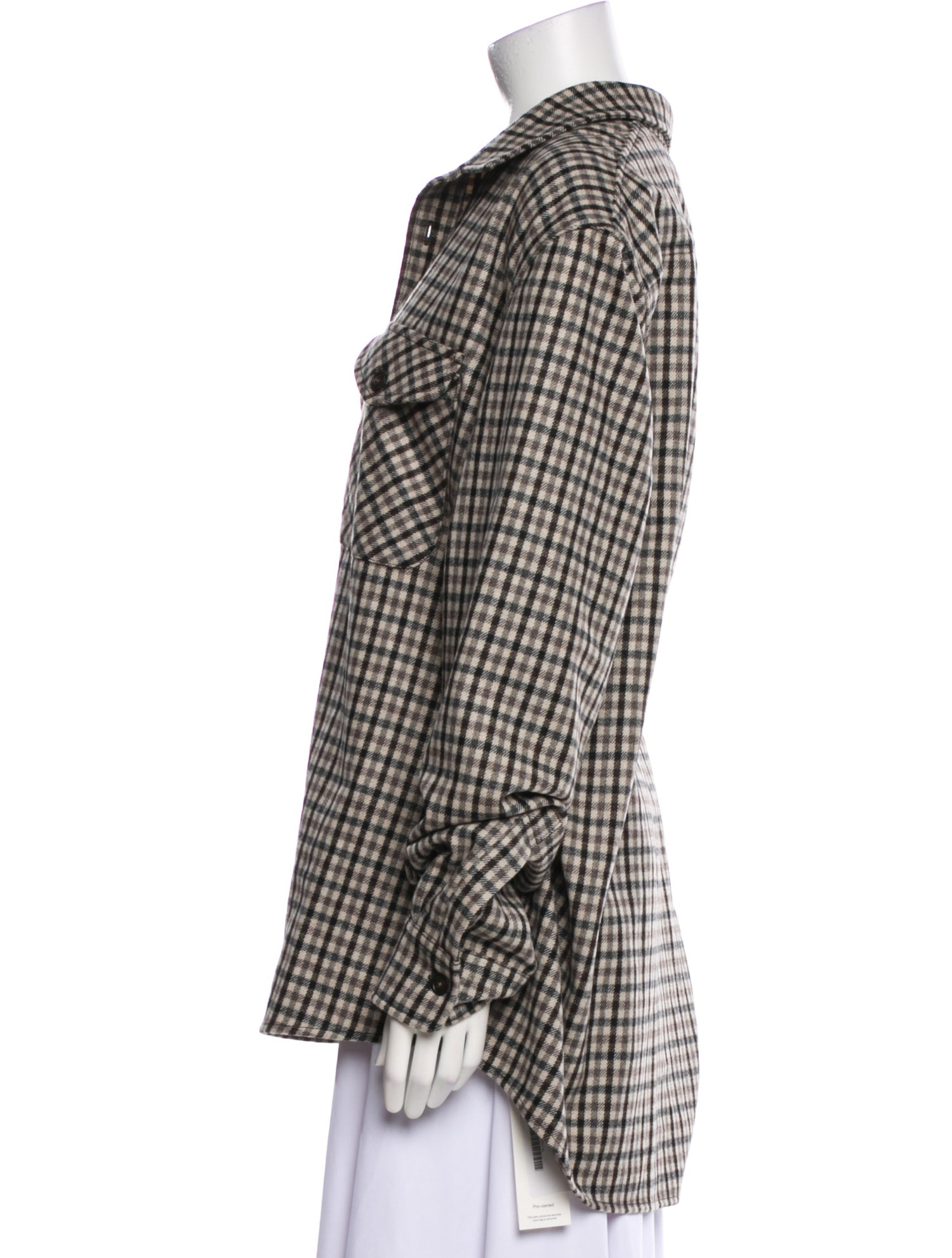 Woolrich Wool Plaid Print Coat