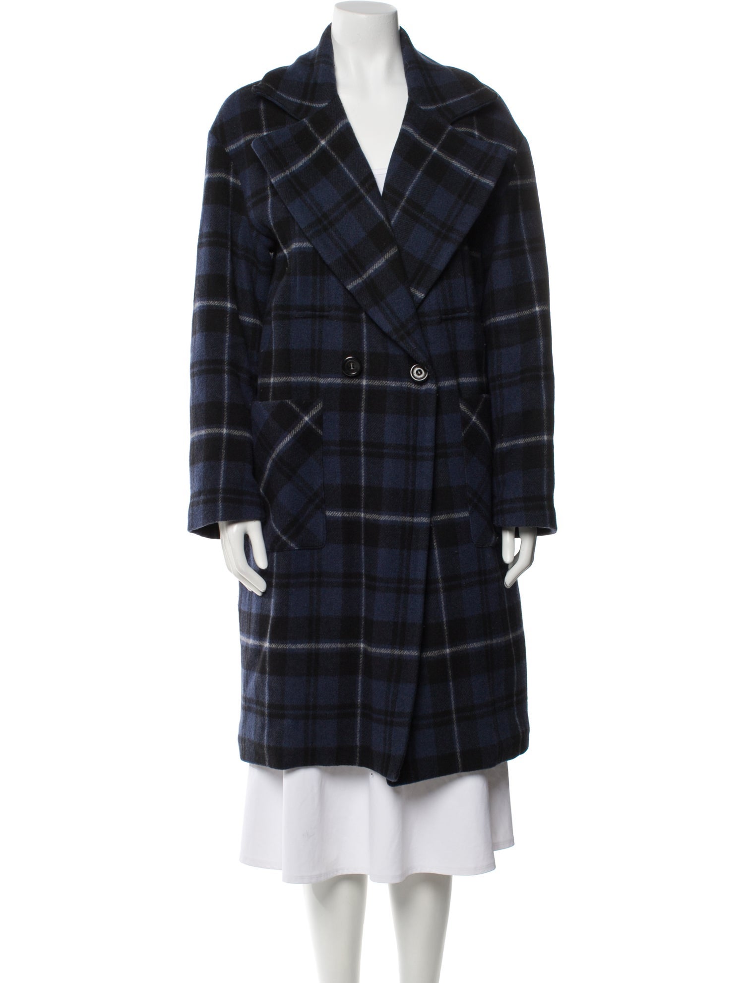 Woolrich Wool Plaid Print Coat