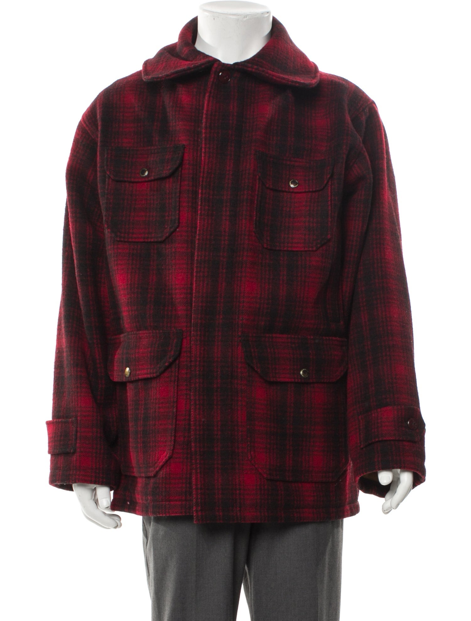 Woolrich Plaid Print Utility Jacket
