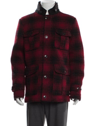 Woolrich Plaid Print Trucker Jacket
