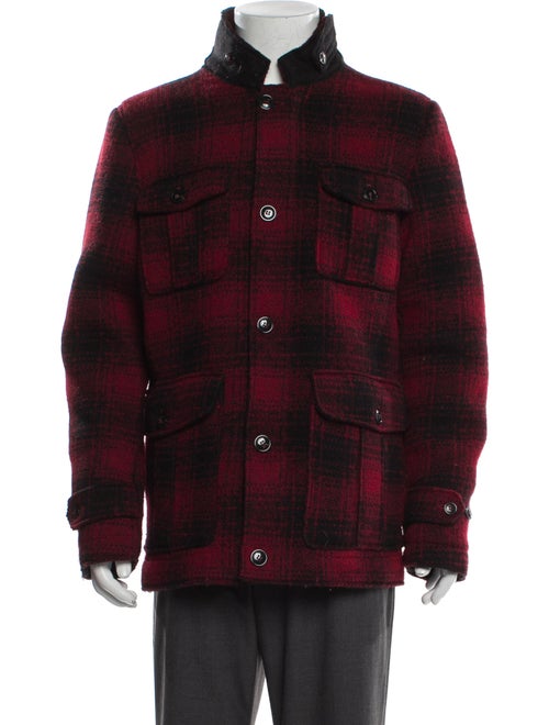 Woolrich Plaid Print Trucker Jacket