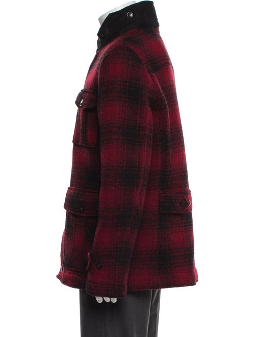 Woolrich Plaid Print Trucker Jacket