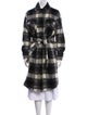 Woolrich Wool Plaid Print Trench Coat