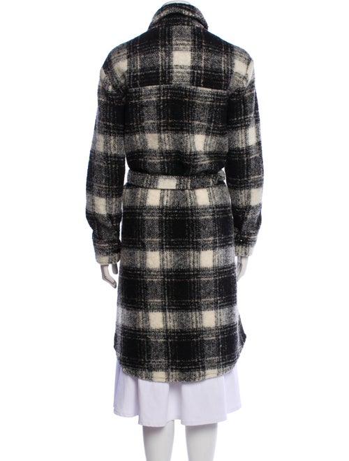 Woolrich Wool Plaid Print Trench Coat