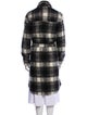 Woolrich Wool Plaid Print Trench Coat