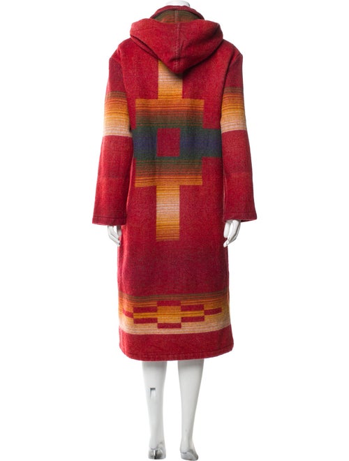 Woolrich Wool Striped Faux Fur Coat