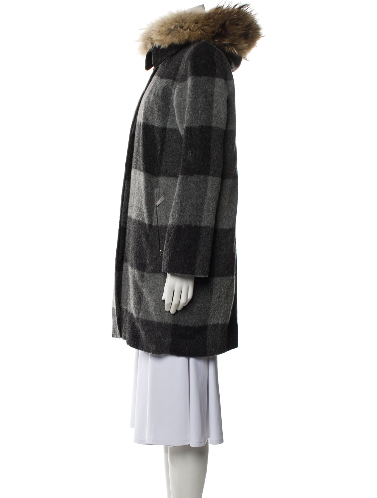 Woolrich Nylon Plaid Print Parka