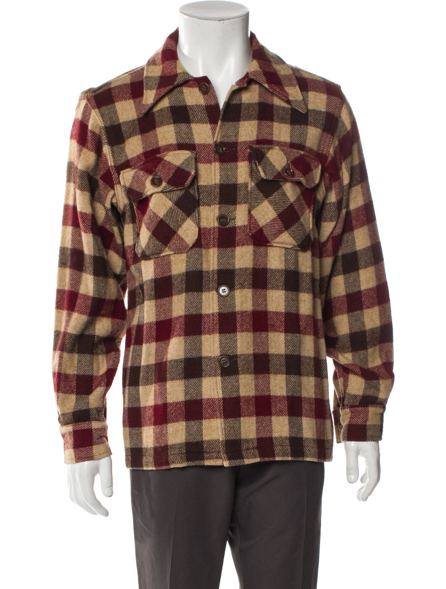 Woolrich Plaid Print Utility Jacket