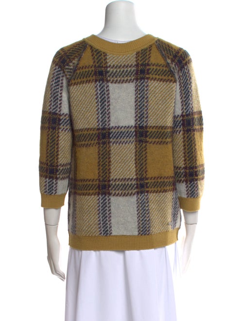 Woolrich Plaid Print Bateau Neckline Sweater