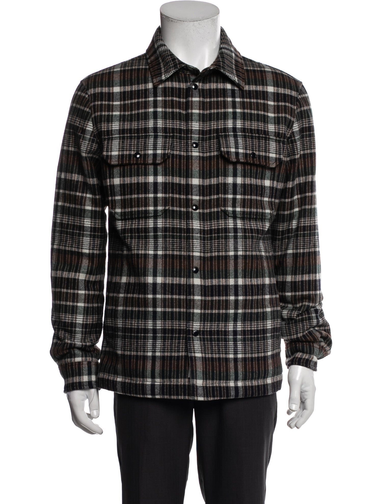 Woolrich Plaid Print Trucker Jacket