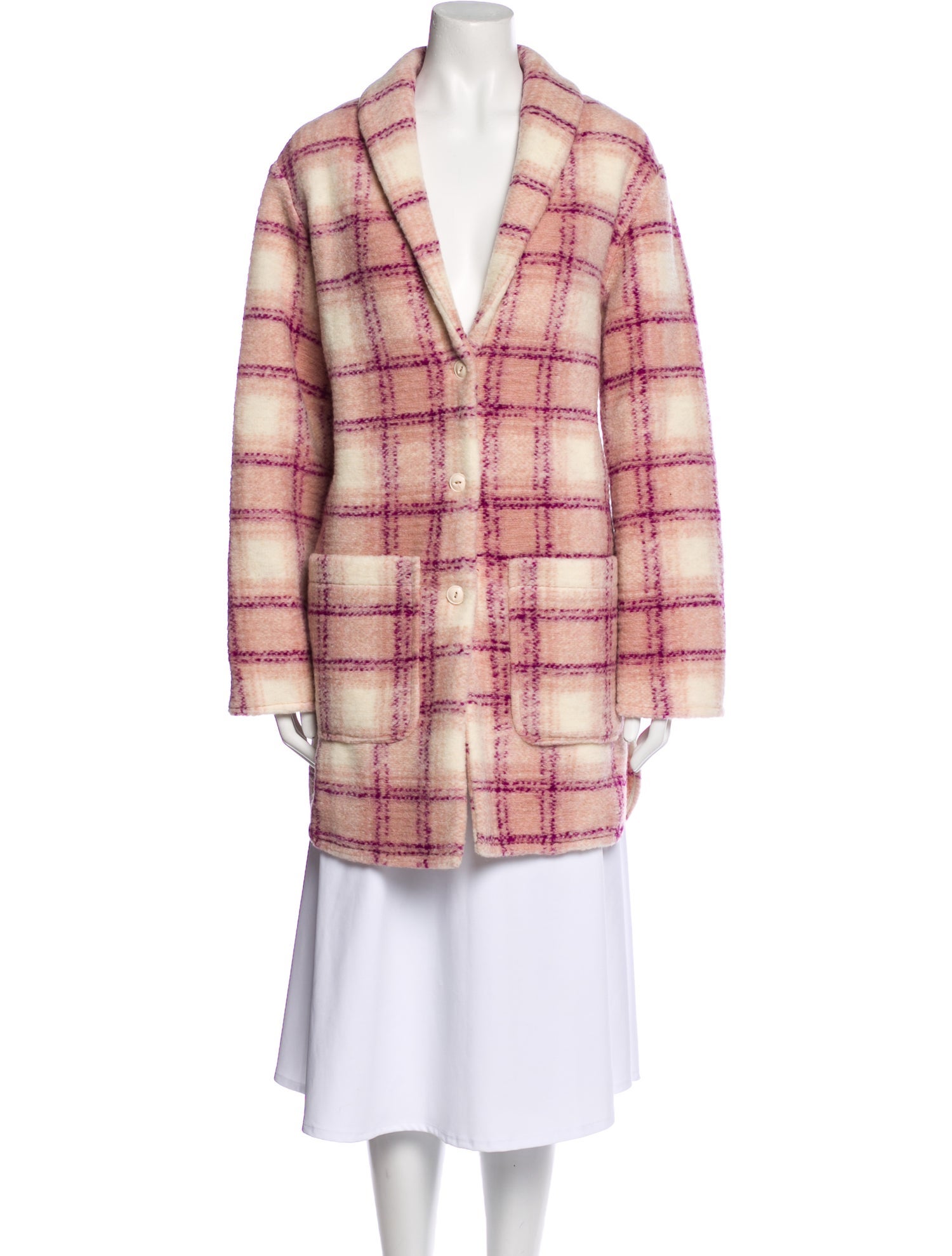 Woolrich Wool Plaid Print Coat