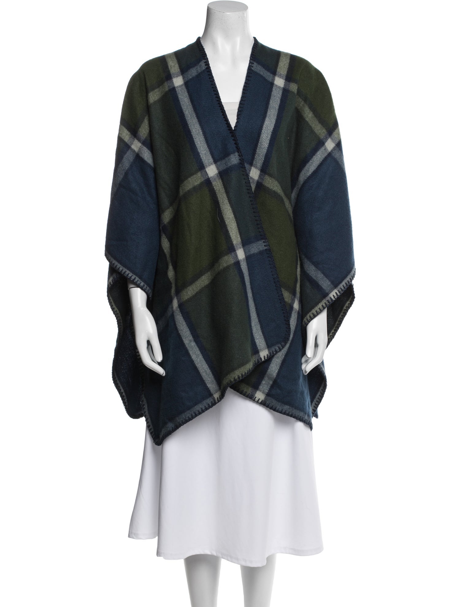 Woolrich Plaid Print V-Neck Sweater