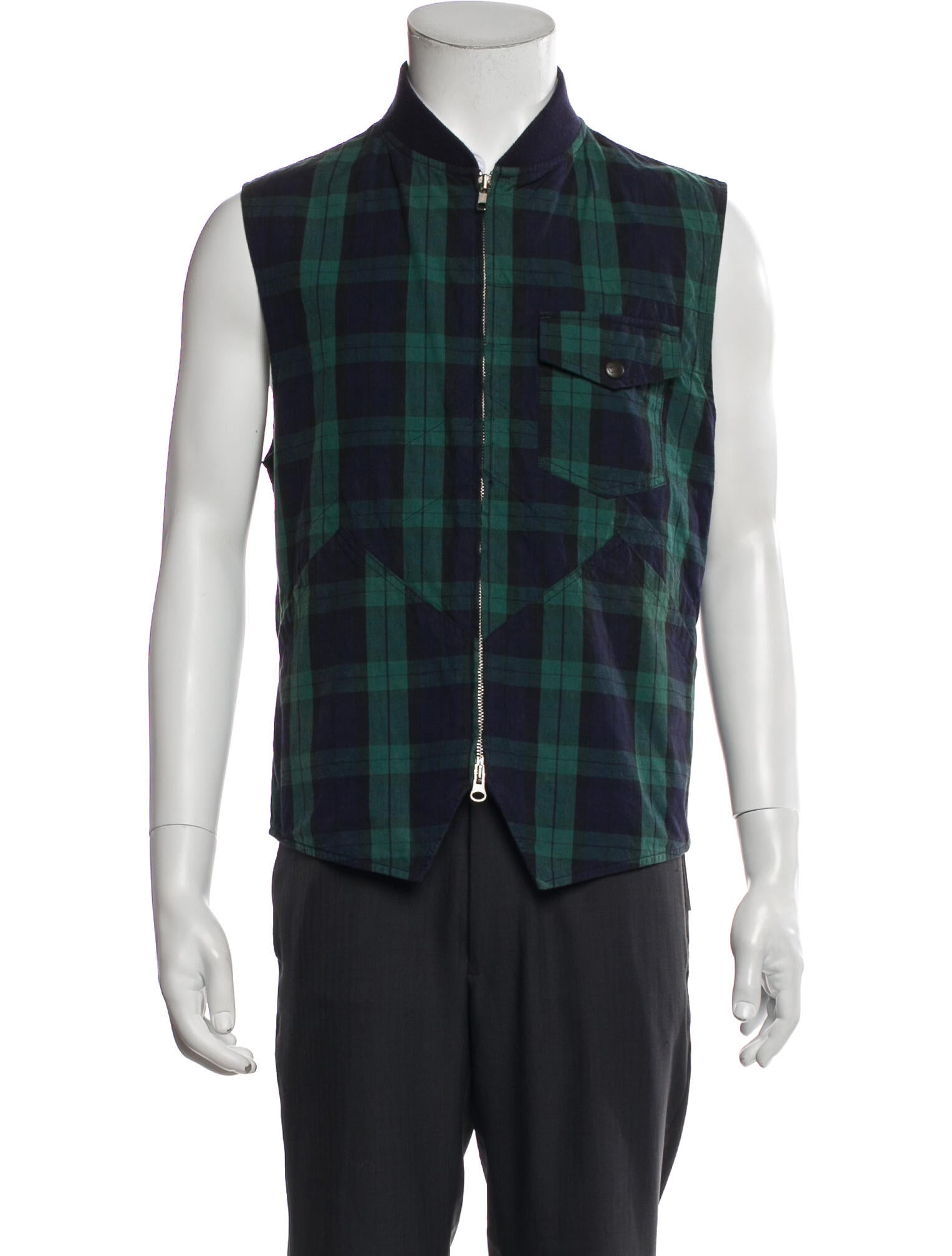 Woolrich Plaid Print Vest