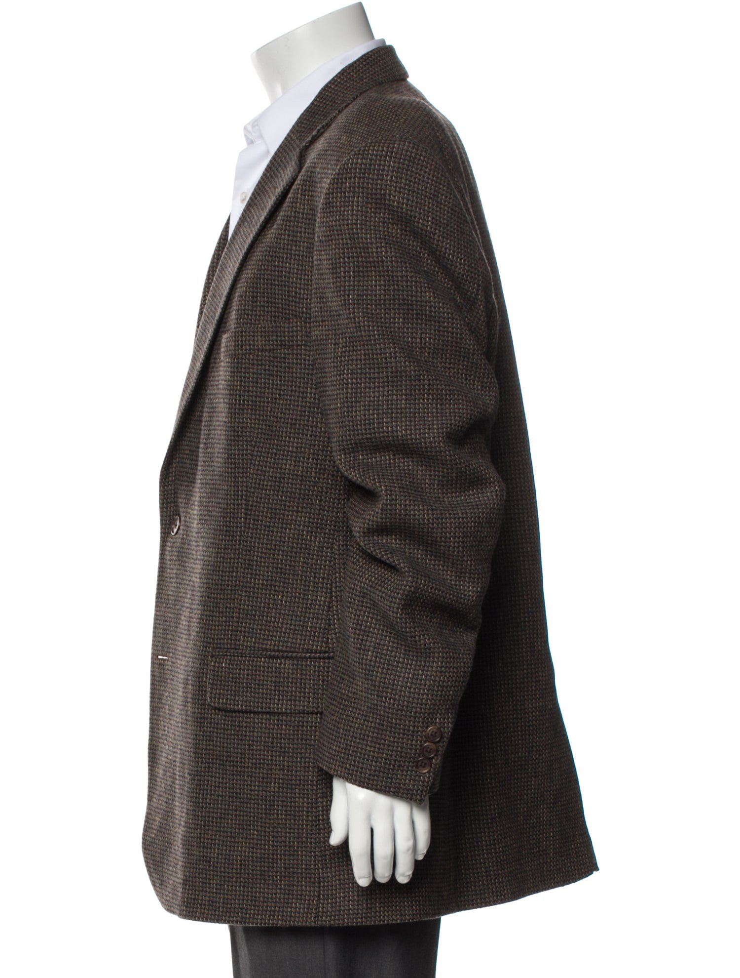 Woolrich Lambswool Houndstooth Print Blazer