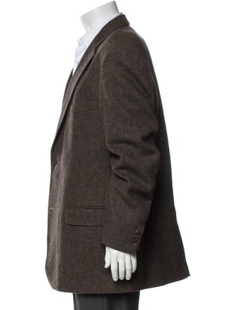 Woolrich Lambswool Houndstooth Print Blazer