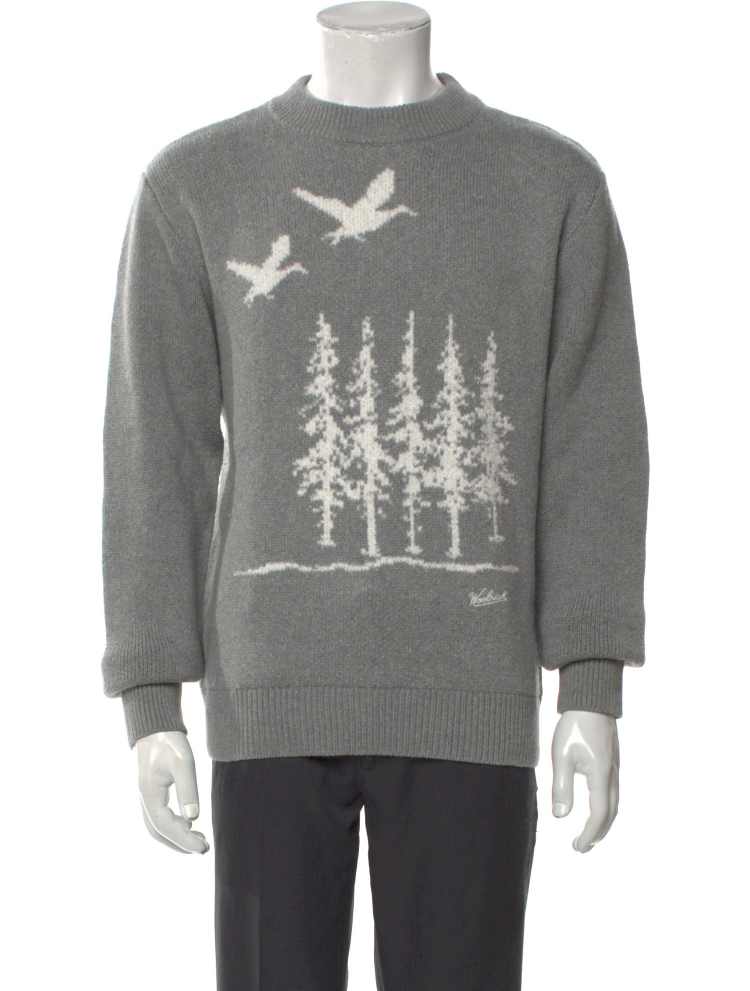 Woolrich Graphic Print Crew Neck Pullover