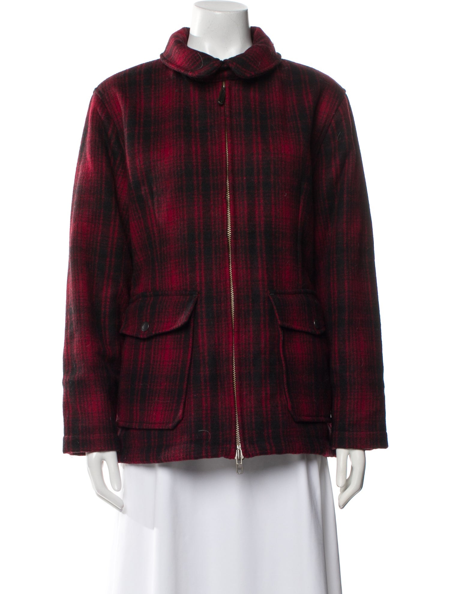 Woolrich Wool Plaid Print Jacket
