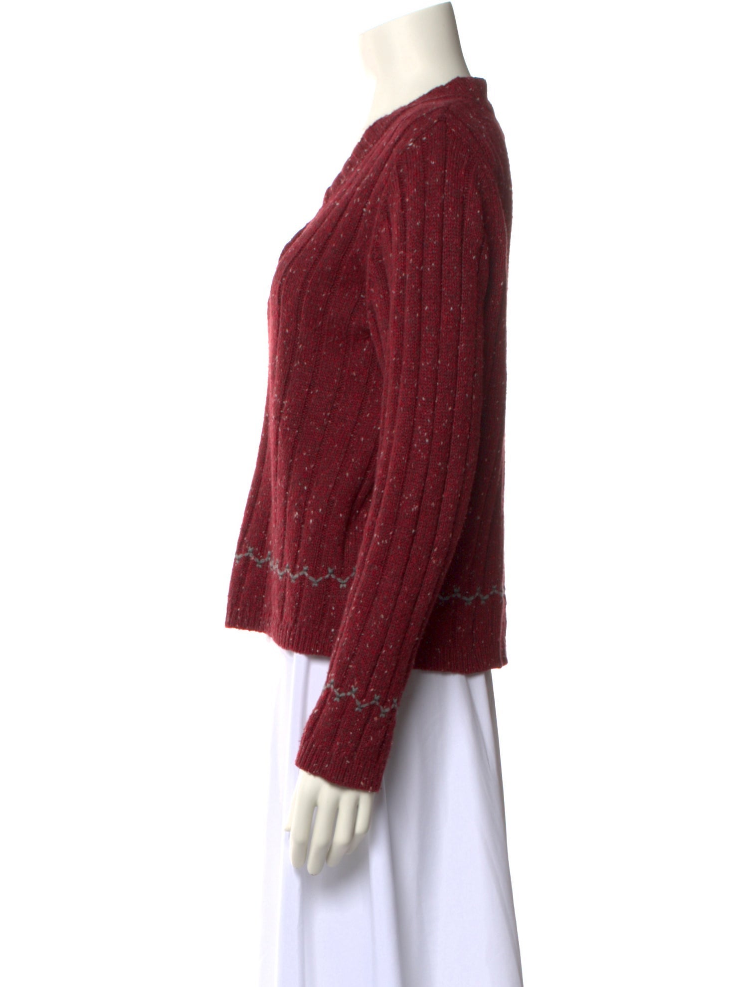 Woolrich Printed V-Neck Sweater