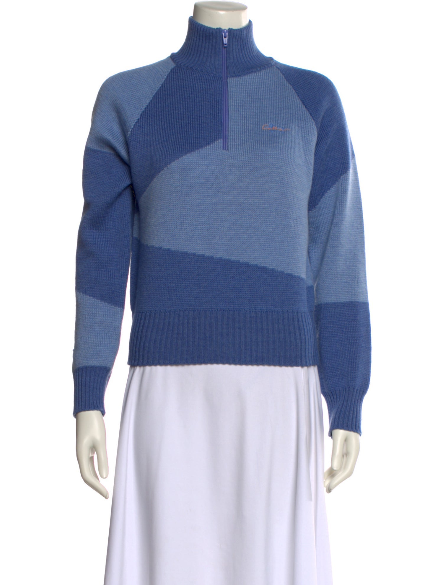 Woolrich Striped Mock Neck Sweater