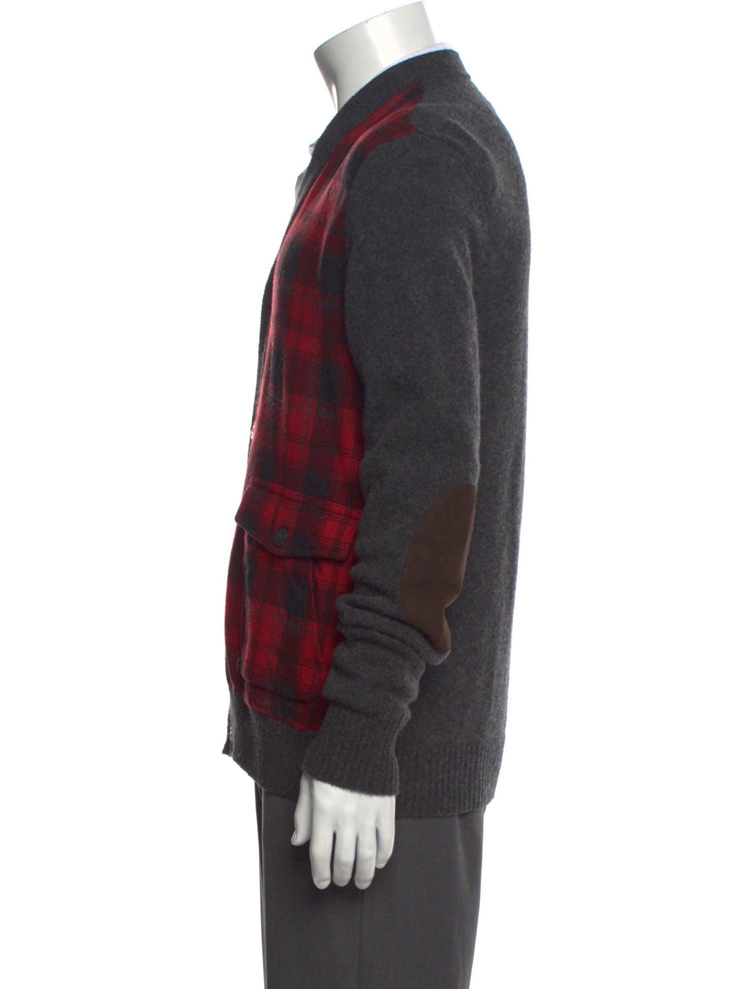 Woolrich Wool Plaid Print Cardigan