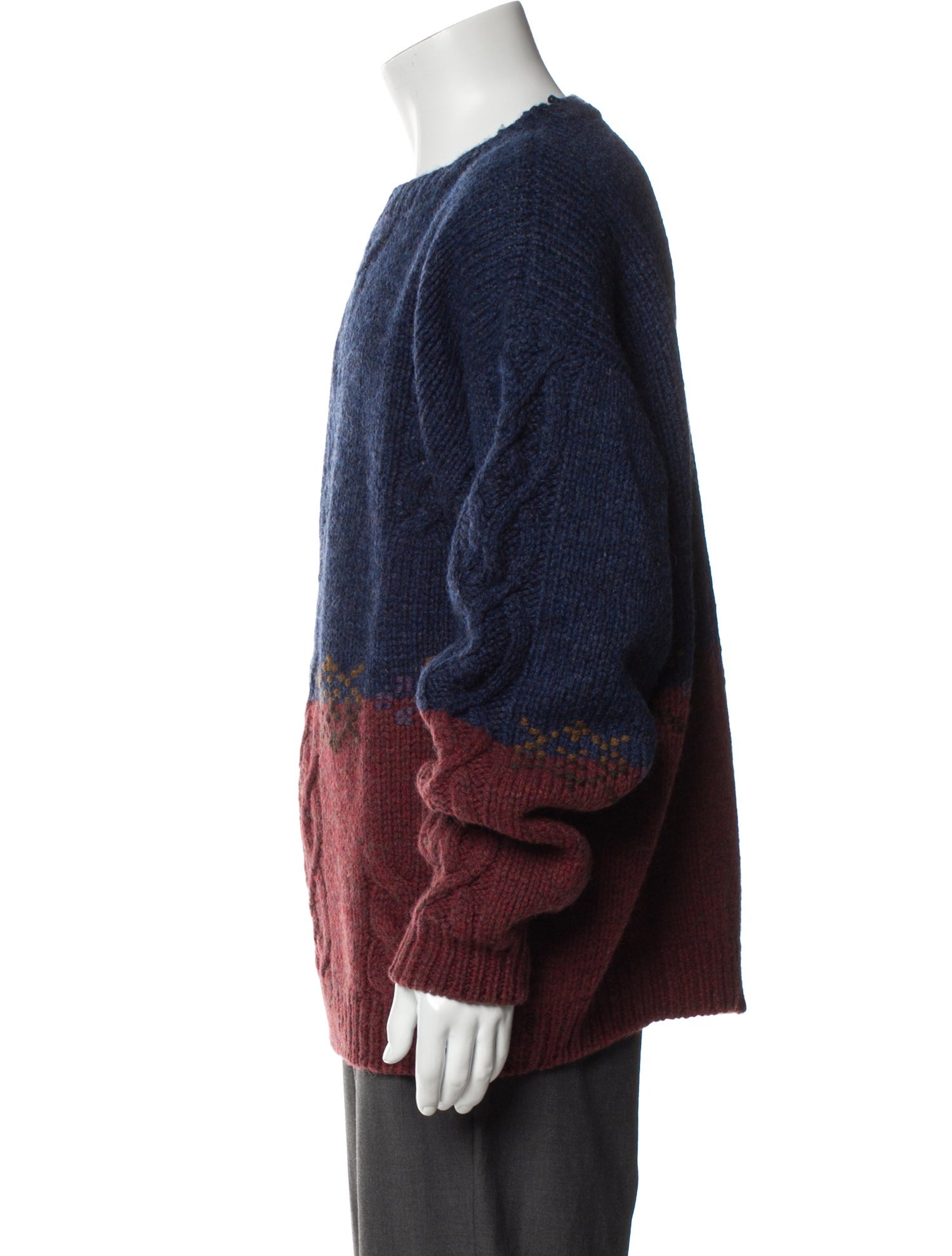 Woolrich Wool Colorblock Pattern Pullover