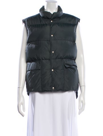 Pre-owned Woolrich Nylon Striped Vest In Gray