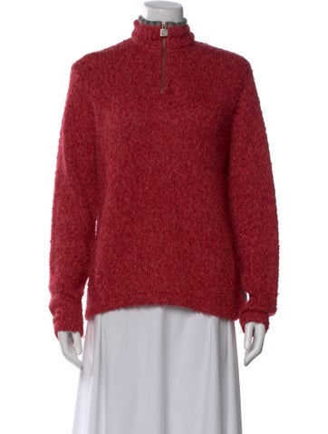 Pre-owned Woolrich Mock Neck Sweater In Red