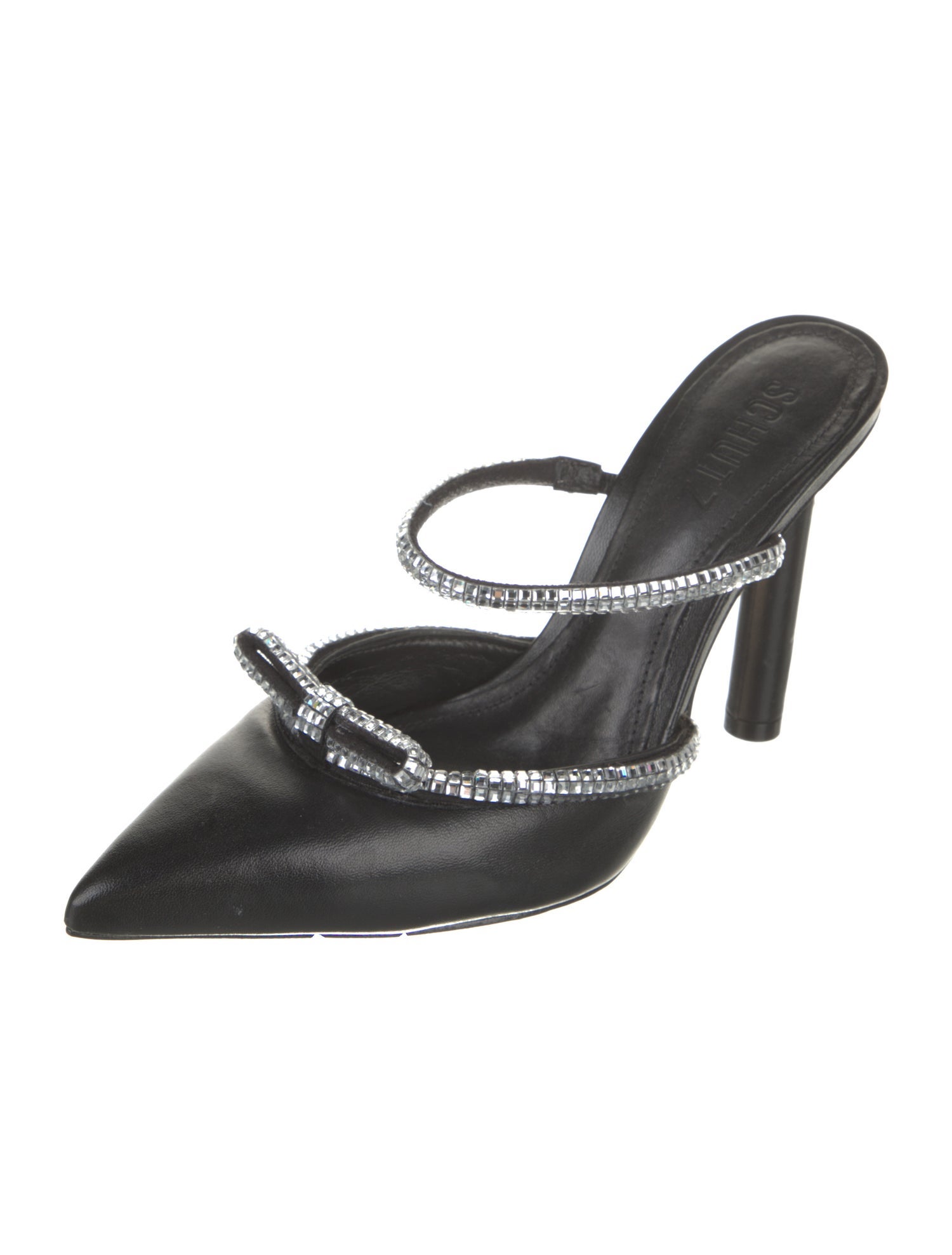 Richard Schultz Leather Bow Accents Mules