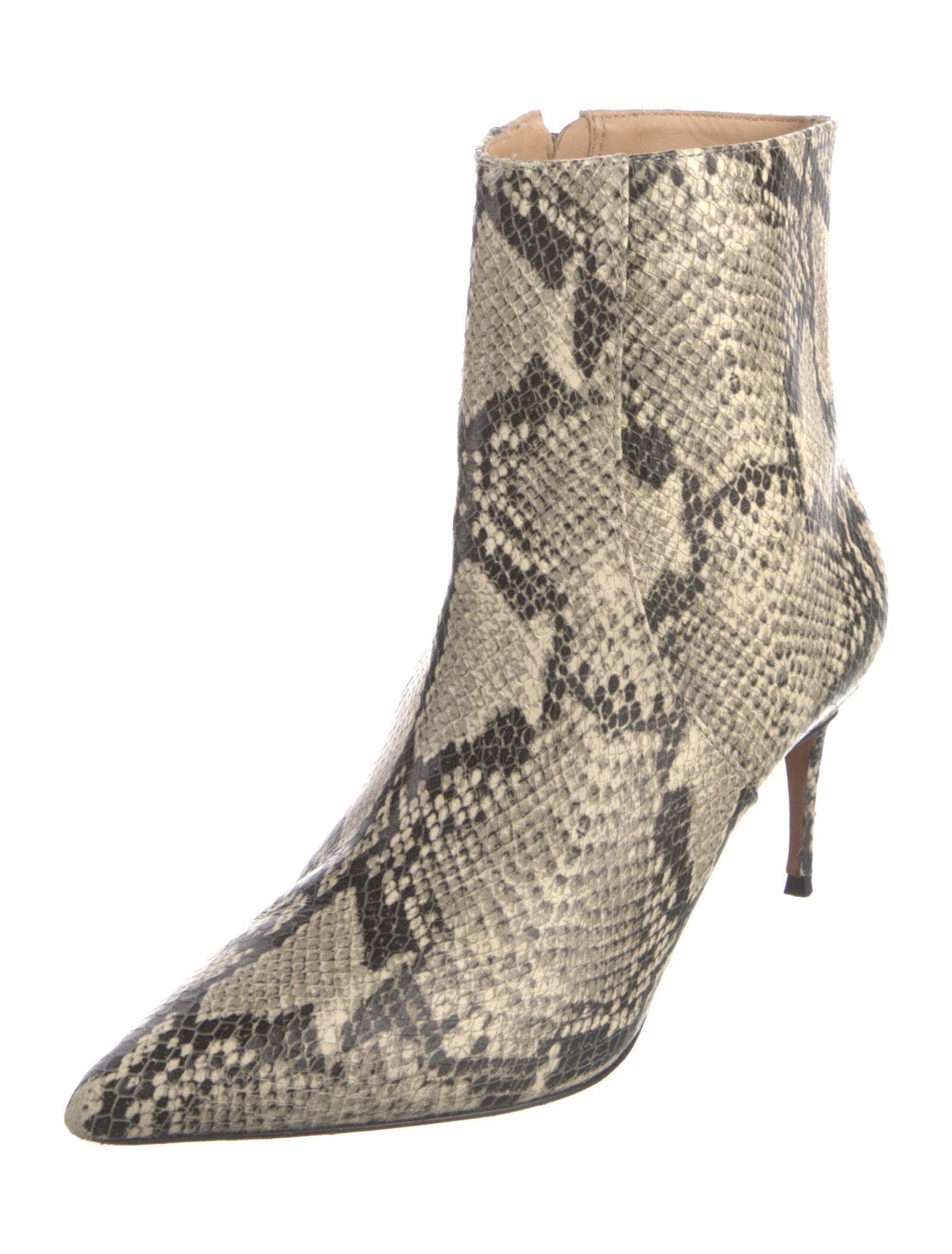 Richard Schultz Leather Animal Print Boots